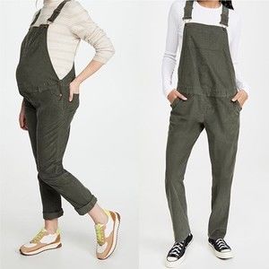 HATCH The Cord Overalls Small 1 Maternity Corduroy Overalls Olive Green